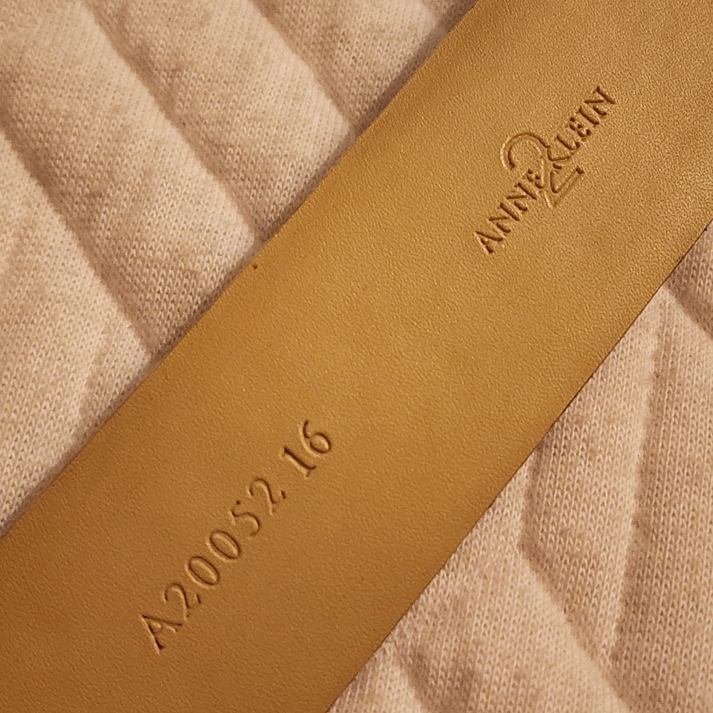 Anne Klein Tan Belt with Gold Buckle - Picture 4 of 7
